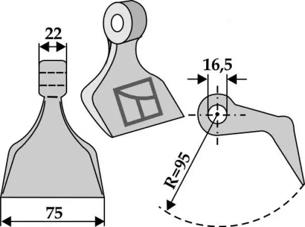 Hammerschlegel 75x22mm - LS-Ausführung